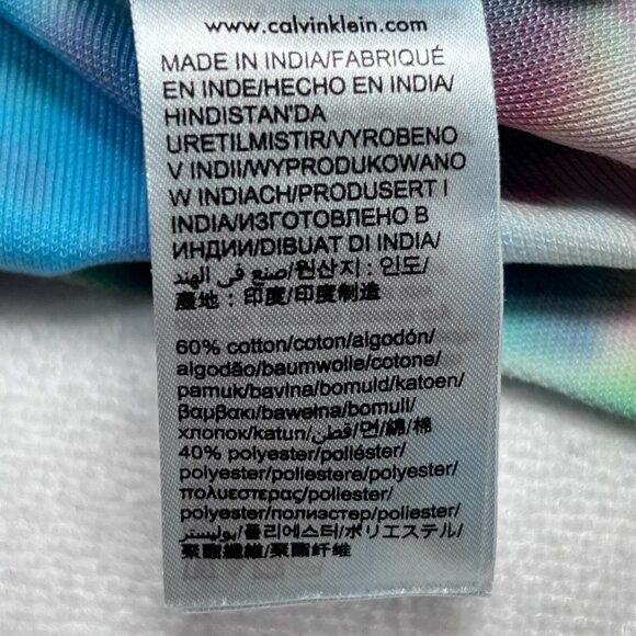 Calvin Klein Tie Dye‎ Polo Shirt Womens LG Short Sleeve 90s - Picture 11 of 15